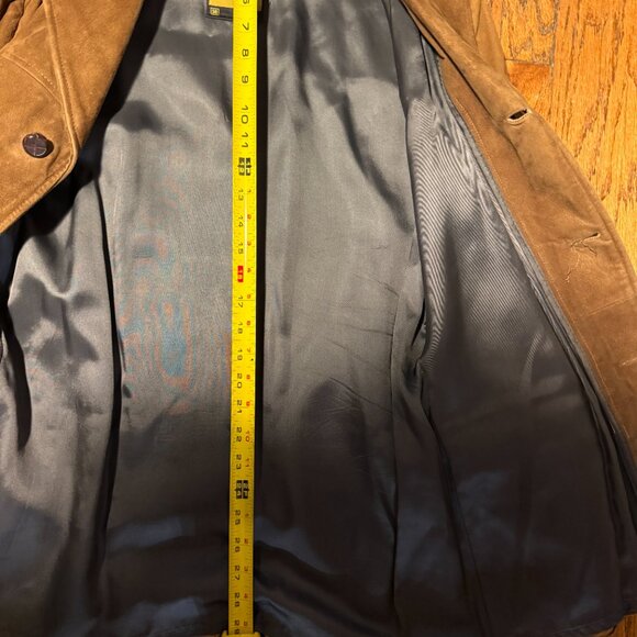 vintage cresco 70s leather suede coat 38 unisex boho romantic medium/large - Picture 6 of 7